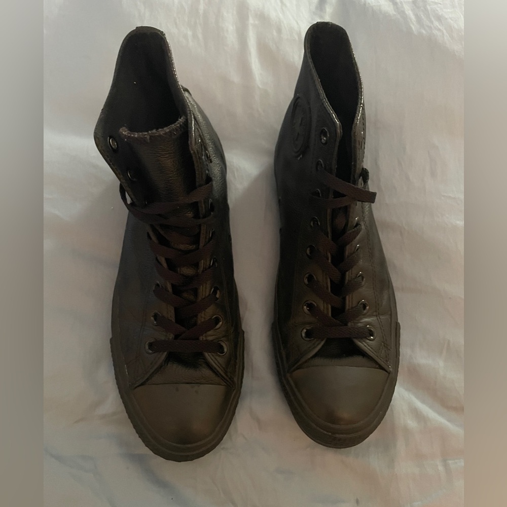 Converse Men's High-Top Leather Sneakers - Black